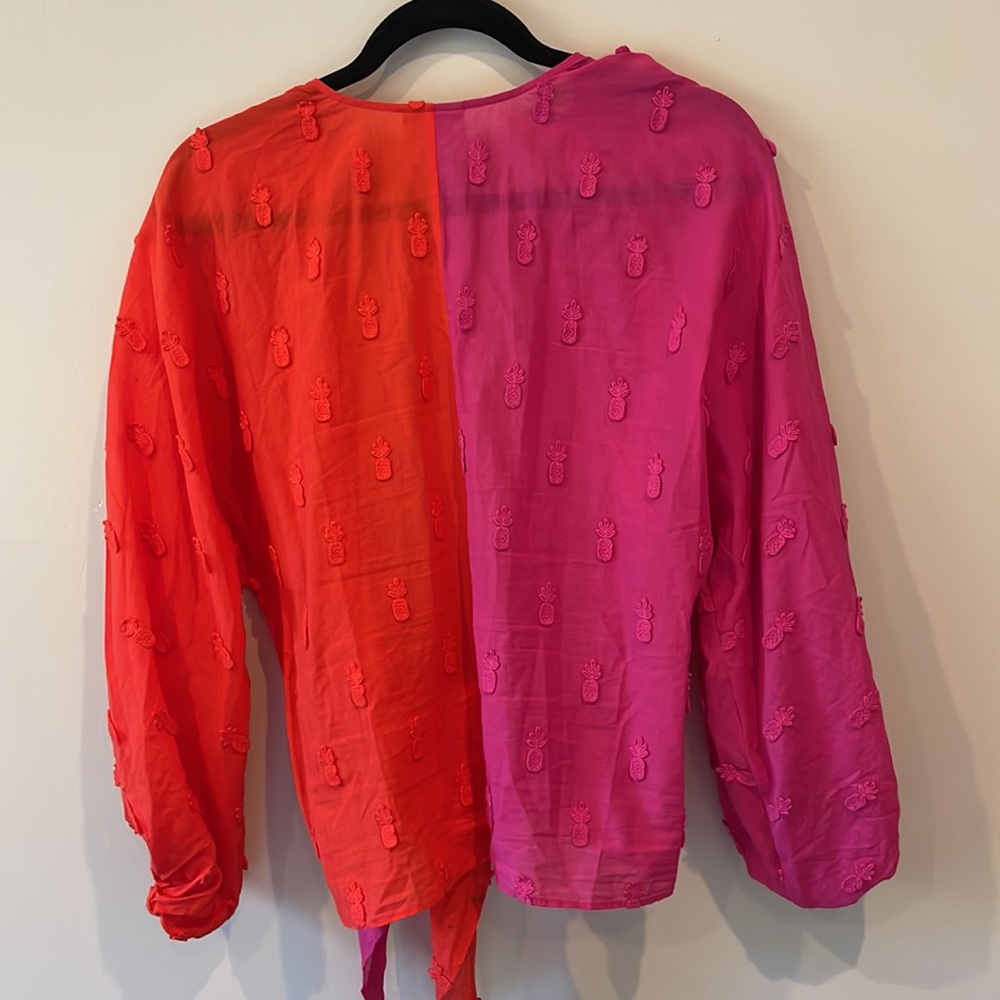 Farm Rio Colorblock Pineapple Shirt - Picture 5 of 5